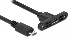 DELOCK καλώδιο USB Micro θηλυκό με panel σε αρσενικό 85246