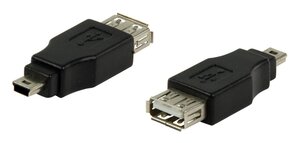 POWERTECH adapter USB 2.0 (F) σε USB Mini (Μ) CAB-U141