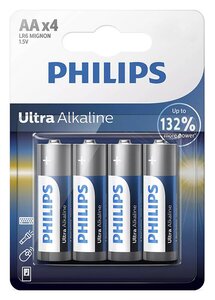 PHILIPS Ultra αλκαλικές μπαταρίες LR6E4B/10
