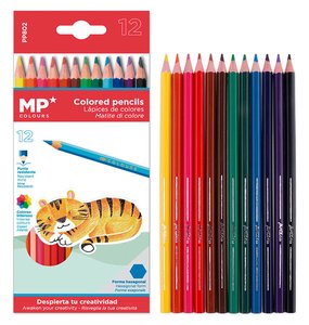 MP χρωματιστές ξυλομπογιές PP802