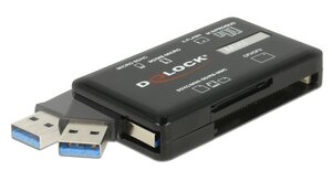 DELOCK card reader USB 3.2 91758 για CF/SD/Micro SD/MS/M2/xD