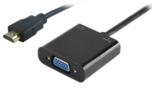 POWERTECH αντάπτορας HDMI (M) σε VGA (F) PTH-025 με Audio