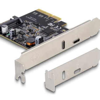 DELOCK κάρτα επέκτασης PCI x4 σε USB-C & USB-C PD 90074