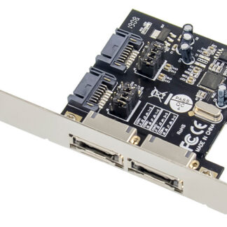 POWERTECH κάρτα επέκτασης PCIe σε 2x SATA ST51