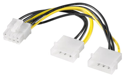 GOOBAY καλώδιο 2x molex 4pin σε 1x 8pin 93241